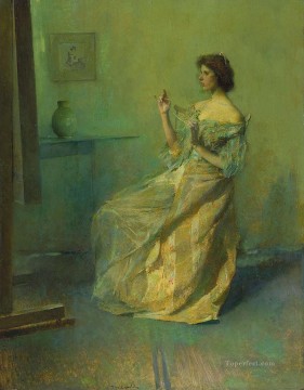 Thomas Dewing Painting - the necklace Aestheticism Thomas Dewing
